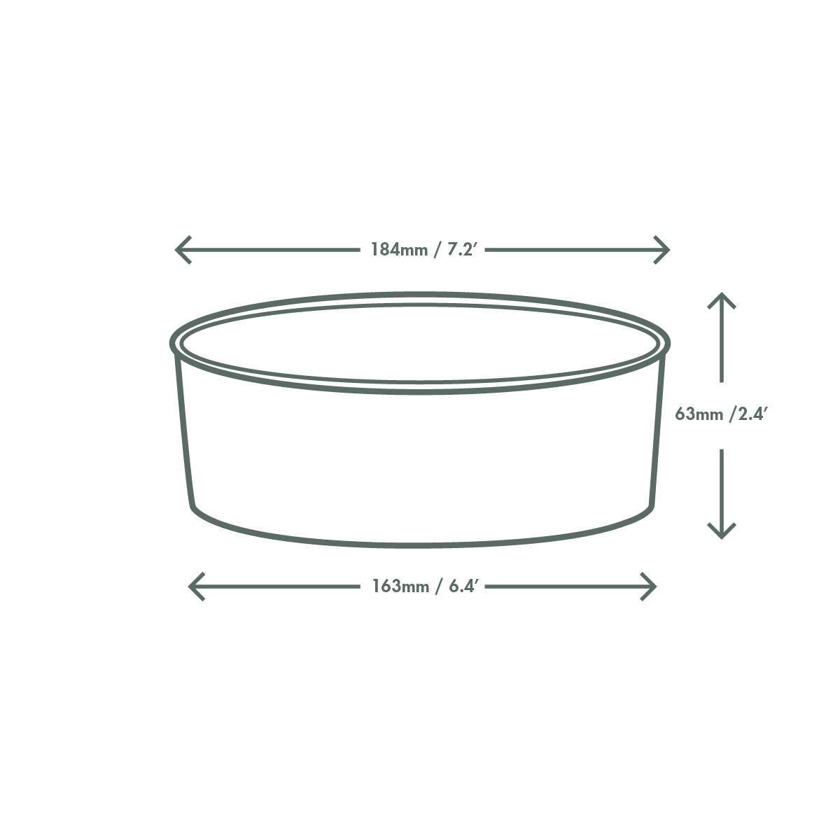 Dimensions_RSC-32 32oz PLA-lined paper food bowl
