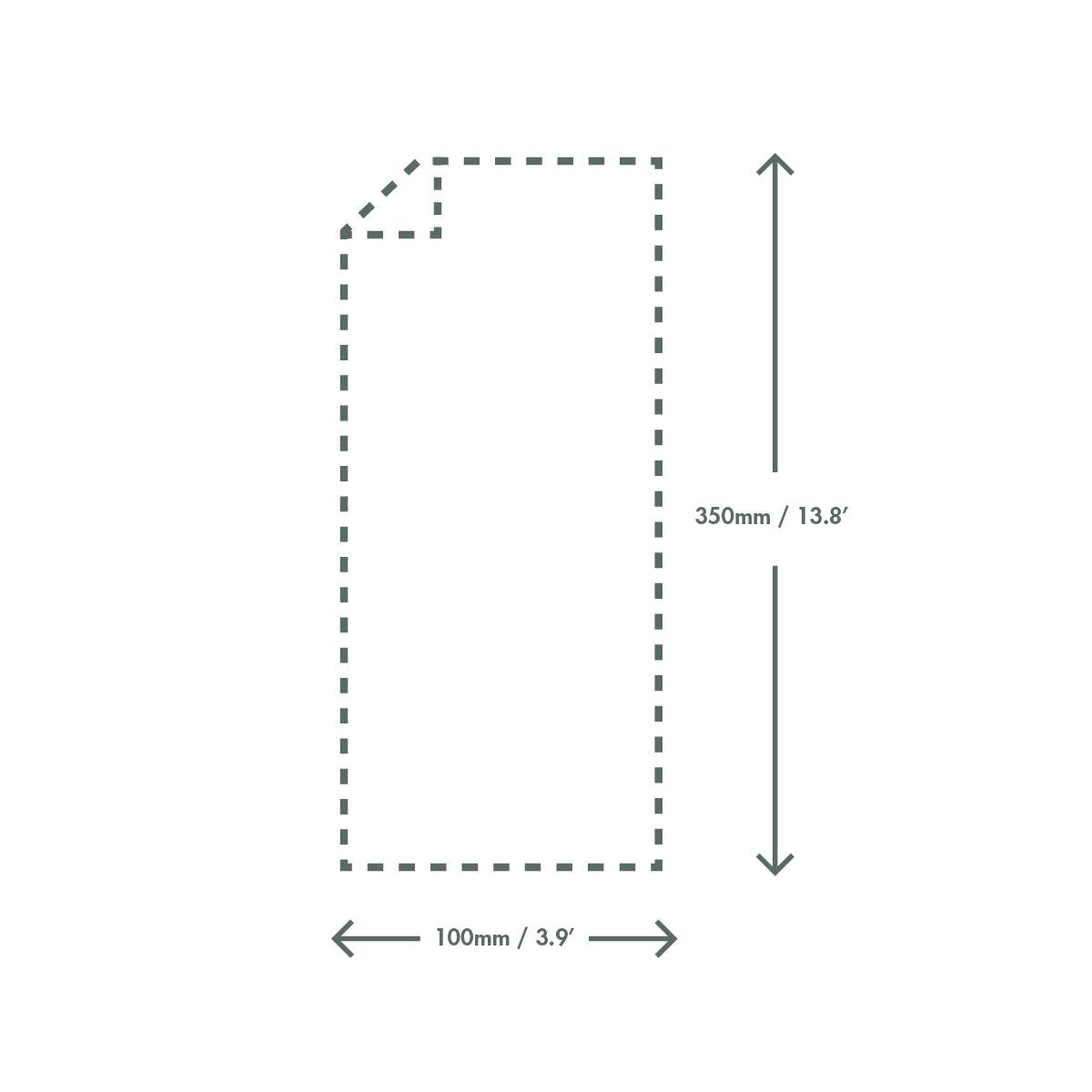 Dimensions_VGN3 clear film baguette bag
