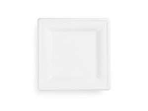 8in square bagasse plate