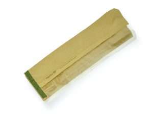 kraft NatureFlex side-window baguette bag