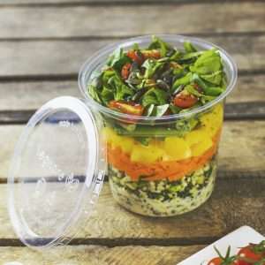 24oz PLA round deli container PLA round deli lid