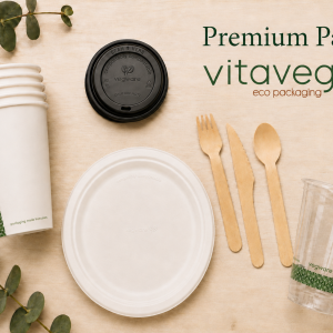 Office Essentials Premium Pack – compostable 12oz hot cups, 9oz cold cups, 7in plates and wooden cutlery for office break rooms